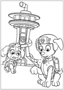 Hojas para pintar de patrulla canina paw patrol
