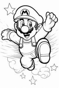 Mario bross para colorear y pintar