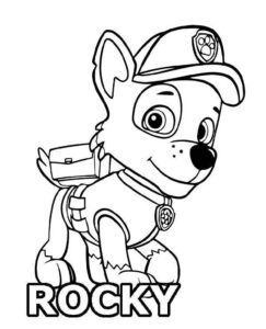 Rocky hojas para colorear