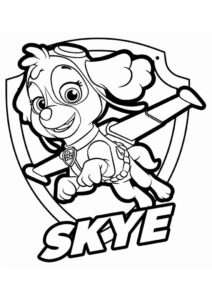 Skye hojas para pintar de paw patrol