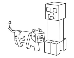 hojas para colorear de minecraft 2