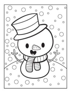 Imágenes para colorear de navidad oso de nieve