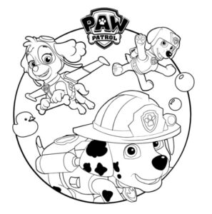 paw patrol hojas para colorear