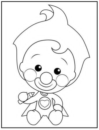 payaso plim plim para colorear