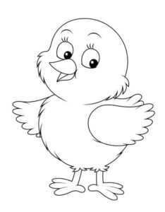 pollo hoja para colorear