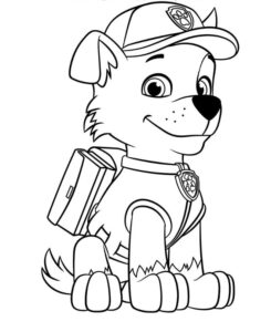 rocky hojas para pintar de paw patrol