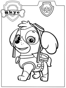 Dibujos para colorear de skye de paw patrol