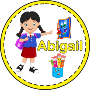 Solapines con nombres Abigail para niños