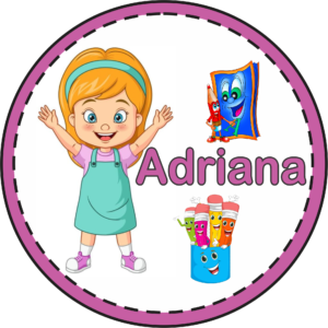 Stickers de nombres para niñas con nombre Adriana
