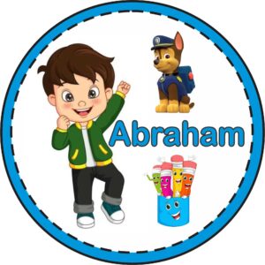 Solapines con nombres abraham para niños