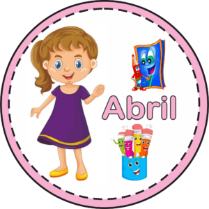 Stickers de nombres para niñas con nombre abril