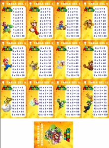 tablas de multiplicar de mario bross 2025