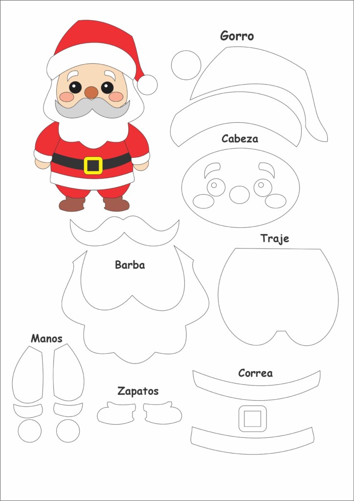Adornos navideños de papá noel