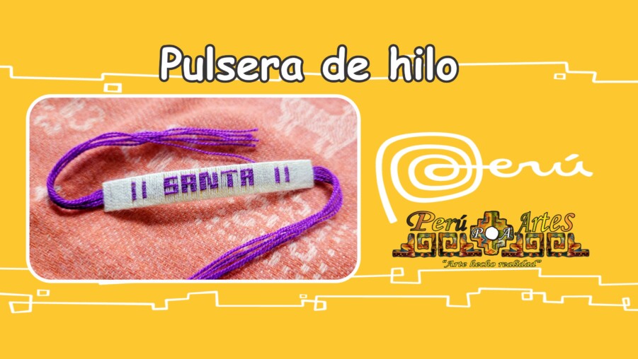 Como hacer una pulsera de hilo con nombre santa