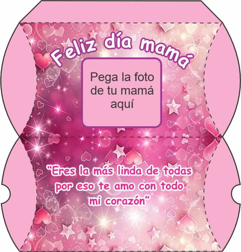 molde de caja de regalo del día de la madre