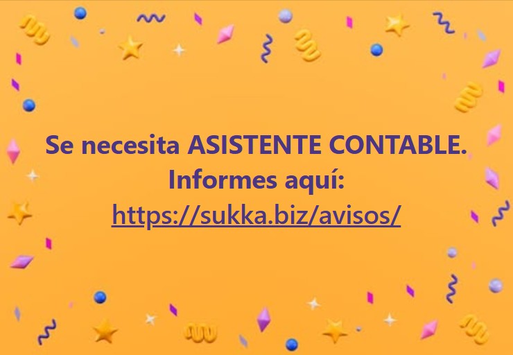 Se necesita ASISTENTE CONTABLE
