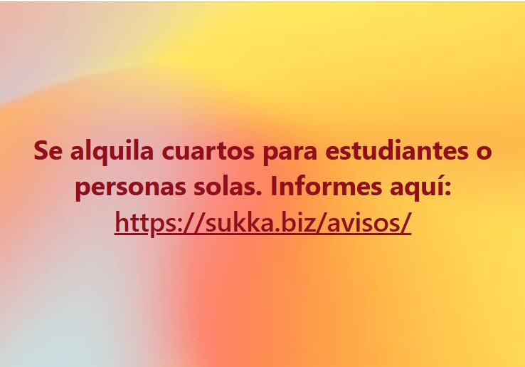 SE ALQUILA CUARTOS PARA ESTUDIANTES O PERSONAS SOLAS