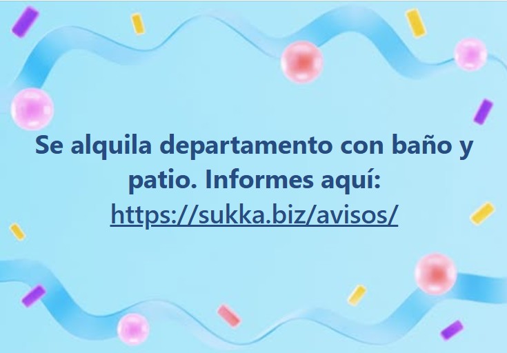 SE ALQUILA DEPARTAMENTO
