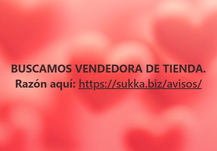 BUSCAMOS VENDEDORA DE TIENDA