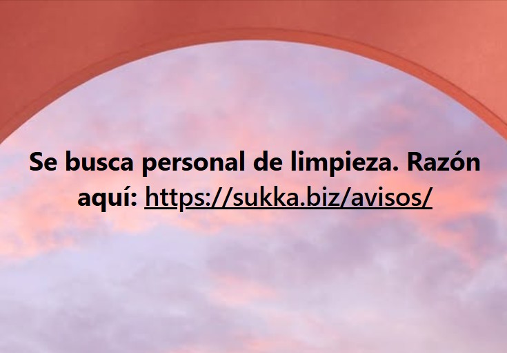 Se busca personal de limpieza