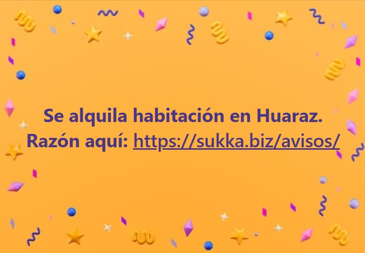 Se alquila habitación en Huaraz