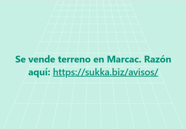 Se vende terreno en Marcac