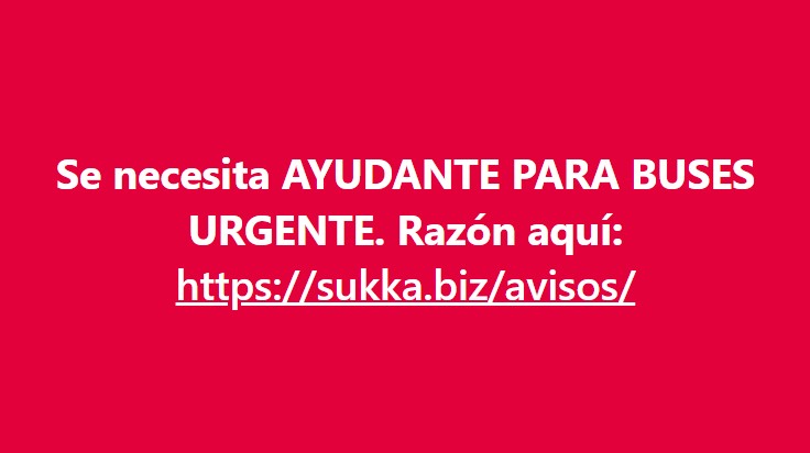 Se necesita ayudante para buses