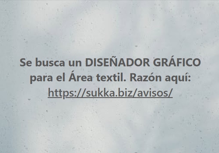 Se busca un DISEÑADOR GRÁFICO para el Área textil