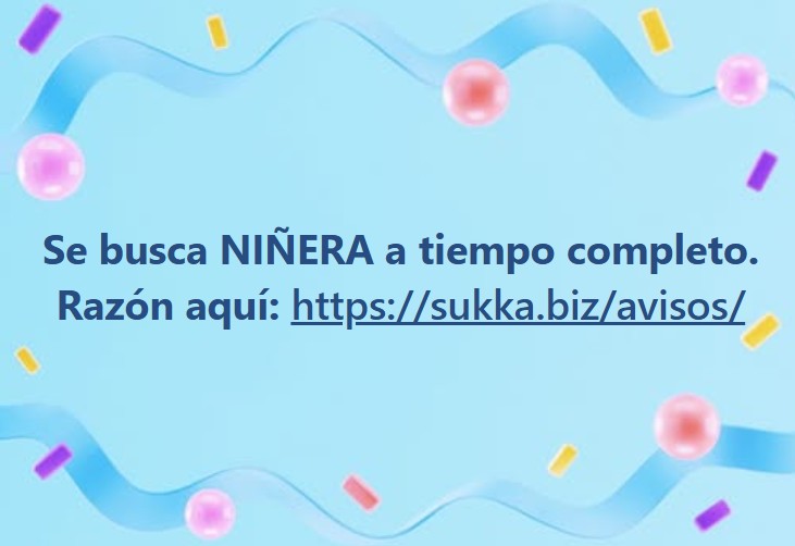 Se busca NIÑERA a tiempo completo